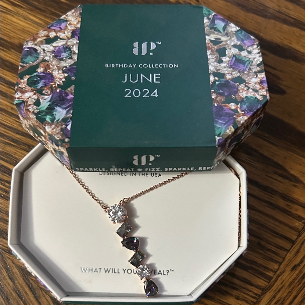 Bomb Party 2024/June Obsessed with You rose gold necklace NWT